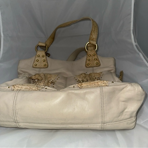 Chi Designed by Falchi Vintage Snakeskin Accent Shoulder Bag - Picture 5 of 8